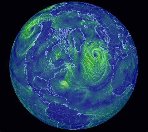 Earth Global Map Of Wind - United States Map