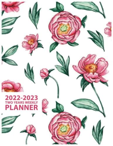 2022-2023 Two Years Weekly Planner: Pretty Pink Floral Weekly Planner 22-23, 104 week Starting ...