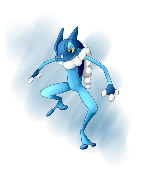 Frogadier used Bounce by Grunlayer on DeviantArt