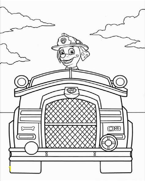 Paw Patrol Fire Truck Coloring Page | divyajanan