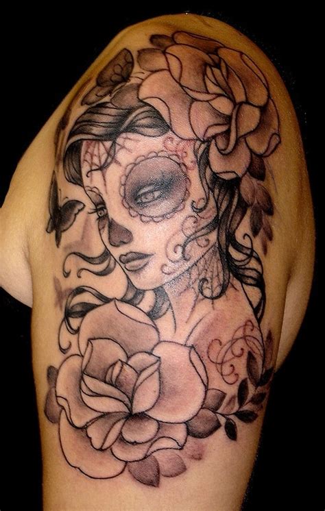 33 Crazily Gorgeous Sugar Skull Tattoos