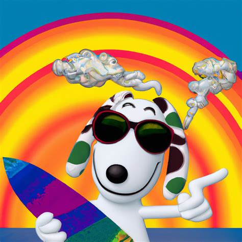 Surfin Snoopy AI Portrait - BLUPELA MEDIA