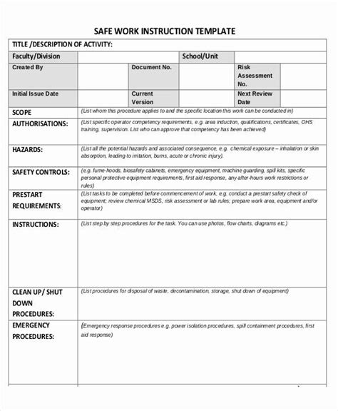 Step By Step Work Instruction Template Web Use This Template Why Use ...