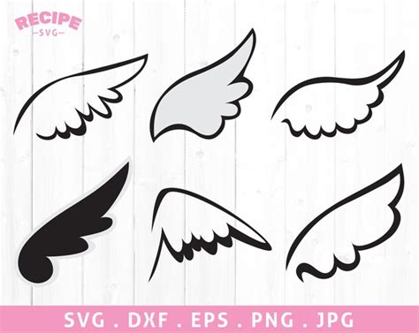 Angel Wings Svg Wings Outline Svg Angel Png Heaven Svg - Etsy