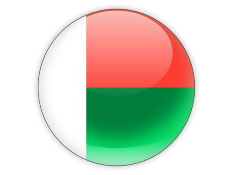 Round icon. Illustration of flag of Madagascar