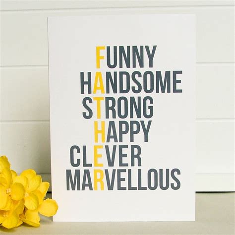 Marvellous Dad - Birthday / Fathers Day Card | Birthdays, Dads and Acrostic poems