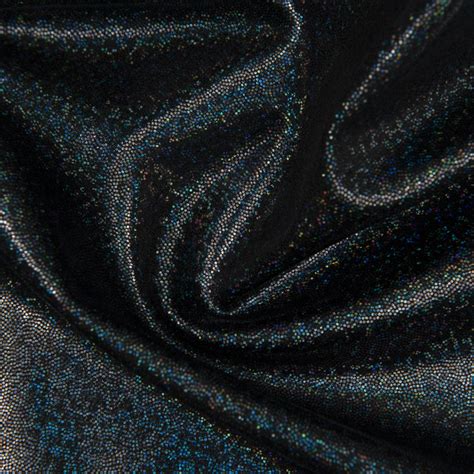 Shimmer Stretch Spandex Black Hologram | Shine Trimmings & Fabrics