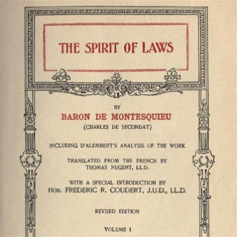 Montesquieu - Spirit of Laws — Parisology