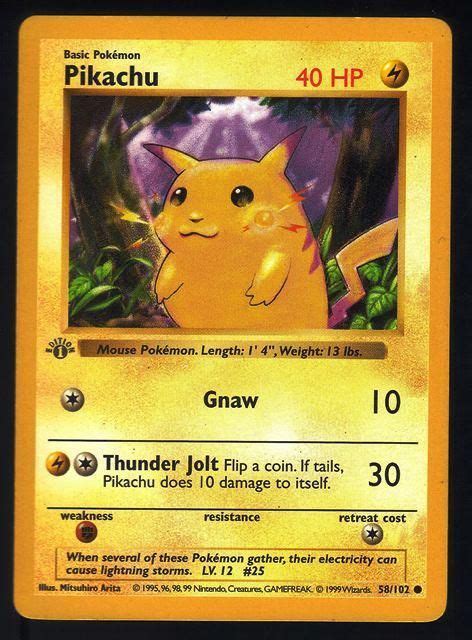 Pokemon, Pikachu, 1st Edition, First, Shadowless, Base Set | Pikachu ...