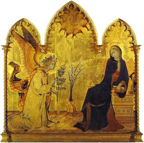Simone Martini. Annunciation. Detail. 1333. Wood panel. Ga… | Flickr