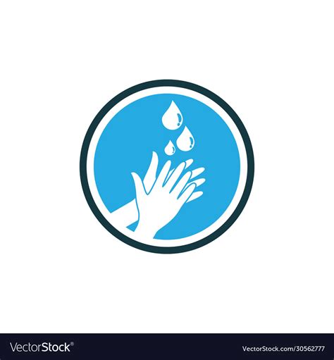 Hand wash logo template Royalty Free Vector Image