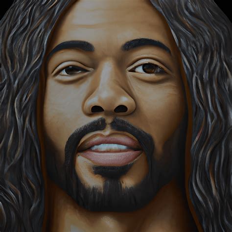 Black History Jesus Painting with Intricate Detail · Creative Fabrica