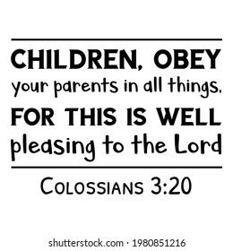 Children Obey Your Parents All Things Stock Vector (Royalty Free) 1980851216 | Shutterstock