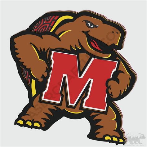 Maryland Terrapins Layered Design for cutting - LaserCraftum