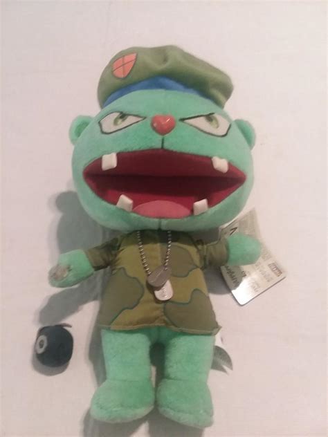 12" Happy Tree Friends Official Plush *Flippy* New With Tag Dog Tags and Grenade | #1942449936