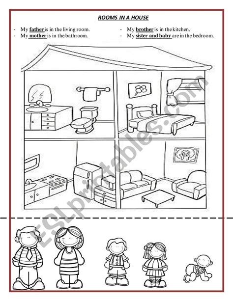 Rooms In House Worksheet