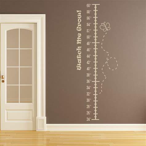 Butterfly Height Chart Wall Sticker Growth Chart Wall Decal Girls Nursery Decor