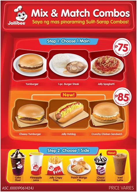 Saya ng mas pinaraming sulit-sarap combos!: Jollibee's Bigger and Better Mix & Match is Here ...