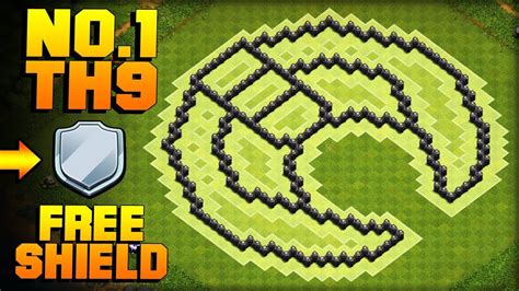 MOST EPIC TH9 FARMING BASE + PROOF! | Moon | CoC Town Hall 9 FREE SHIELD Base | Clash of Clans ...