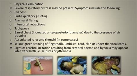 Meconium stained amniotic fluid aspiration syndrome