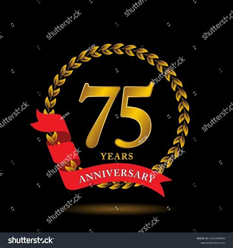 75th Anniversary Logo Anniversary Celebration Template Stock Vector ...