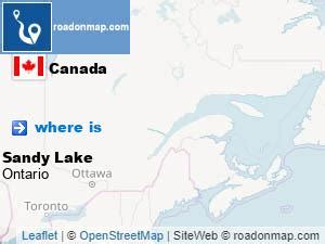 Where is Sandy Lake , Ontario Canada