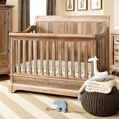 Bertini Pembrooke 4-in-1 Convertible Crib - Natural Rustic | Baby ...