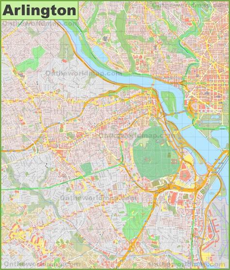 Large detailed map of Arlington | Map, Detailed map, City maps