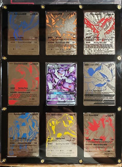 9 Ultra Rare Pokemon Cards Silver Metal Custom Cards in Screw - Etsy