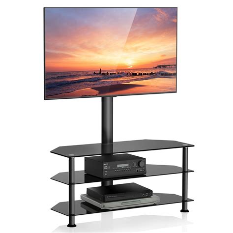 FITUEYES Swivel Mount Floor TV Stand , Height Adjustable Flat Panel ...