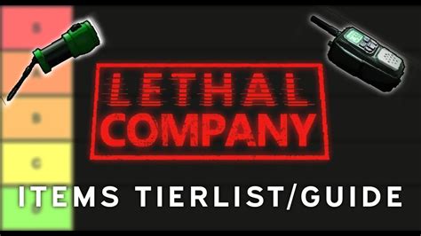 A Lethal Company Items Guide - YouTube