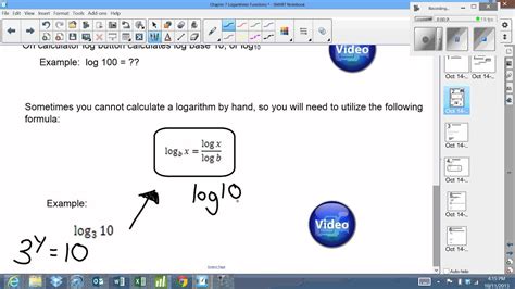 Logarithm with calculator - YouTube