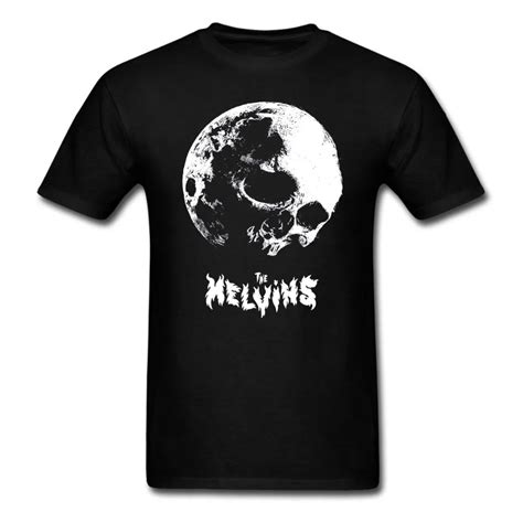 Rude T Shirts Short Sleeve Top O Neck The Melvins Skull Moon T Shirt ...