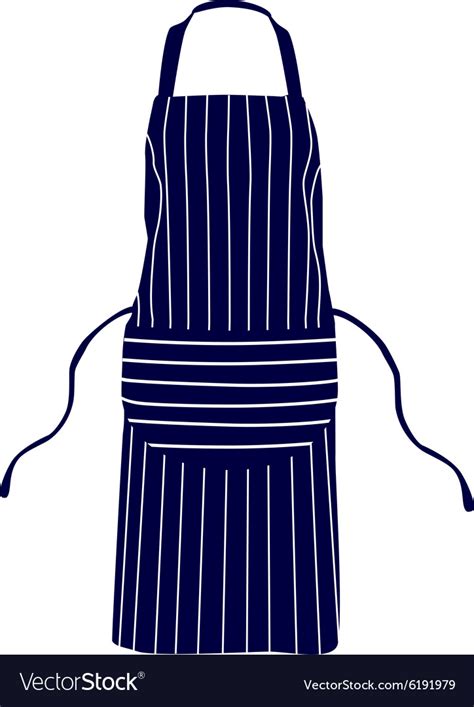 Blue striped apron Royalty Free Vector Image - VectorStock