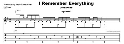 John Prine - I Remember Everything Guitar Lesson, Tab & Chords - JGB