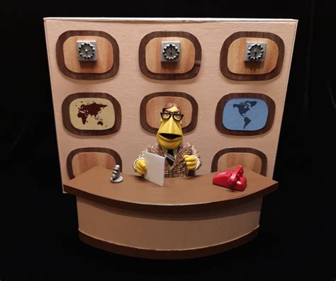 Lance Cardinal Creations: MINIATURE "MUPPET NEWS FLASH" TV SET