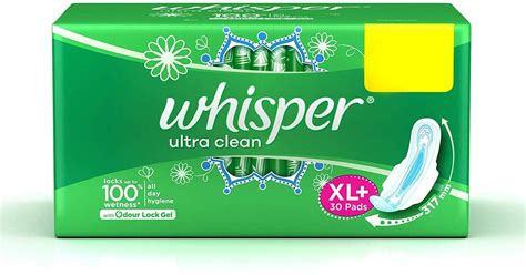 Whisper Ultra Clean Sanitary Pads for Women, XL+ 30 Napkins Rs 217 At ...