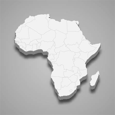 Premium Vector | 3d map of africa