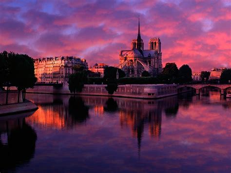 Notre dame, Sunset, Paris, France Wallpapers HD / Desktop and Mobile Backgrounds