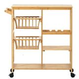 uhomepro Kitchen Island Cart Trolley, Microwave Oven Stand Storage Cart ...