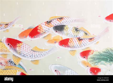 Koi fish painting hi-res stock photography and images - Alamy