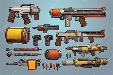 Premium AI Image | A collection of weapons for fallout 4