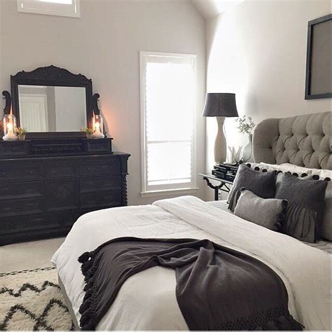 Light Gray Bedroom Black Furniture