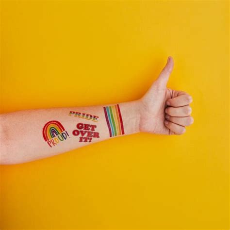 Rainbow Pride Temporary Tattoos Pride Festival Decorations - Etsy