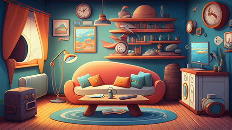 3d Cute Sofa In The Living Room Background, Living Room, Sofa, Furniture Background Image And ...