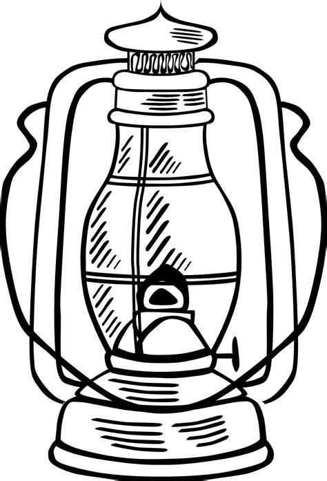 Lamp Cartoon Coloring Page Coloring Pages