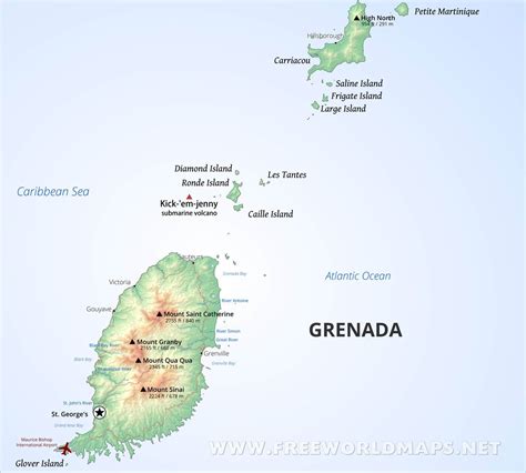 Grenada On A Map Of The World United States Map 14570 | Hot Sex Picture