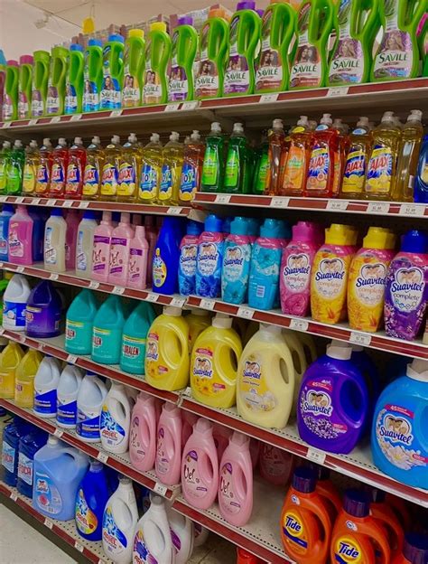 Cleaning supplies aisle at Mexican market | Grocery store design, Storing cleaning supplies, Diy ...