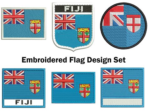 Fiji Flag Pack Embroidery Design Download | Etsy