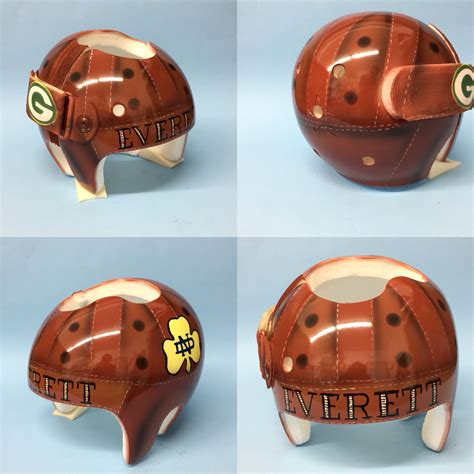 An old school leather football helmet | Football helmets, Helmet, Leather